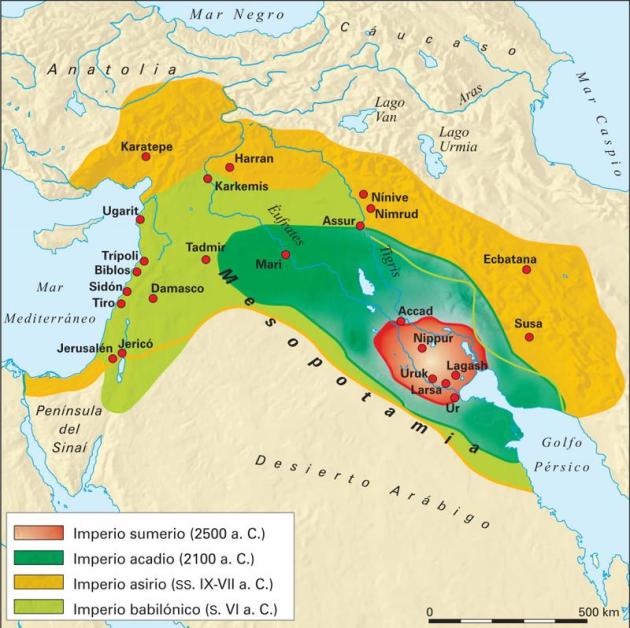 mapa mesopotamia